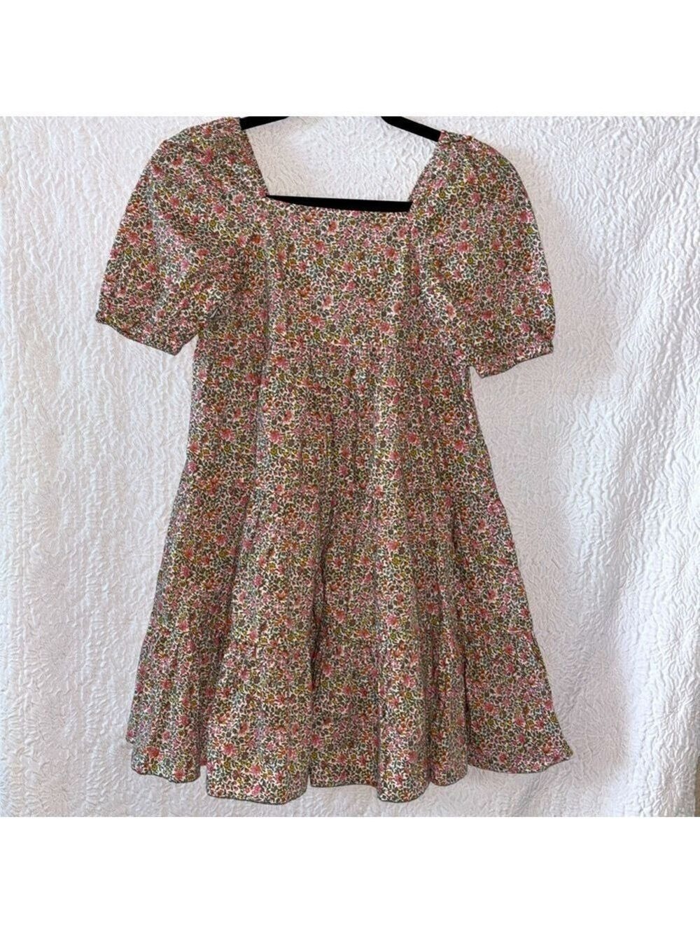 Crewcuts Girls' Puff-Sleeve Tiered Floral Dress